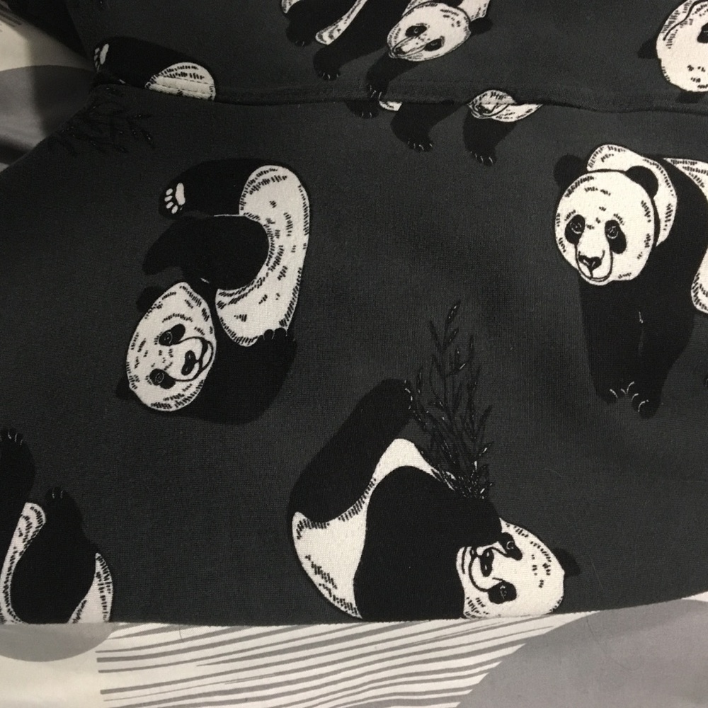 Fluffy panda-animal leggings XS/S - Picture 4 of 5
